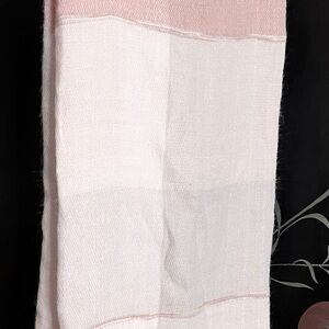 NWT Pink, White & Hints of Gray on a Soft Wrap that doubles as a Throw.